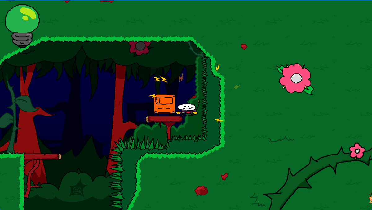 not much happening in terms of blinky dev today. have a completely normal screenshot of the forest level to make up for that!