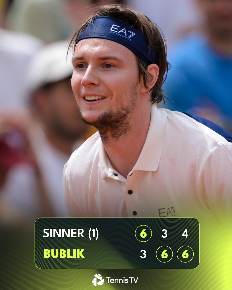 BUBLIK TAKES OUT SINNER! 🫨

Alexander Bublik defeats World No. 1 and defending Halle champion to reach the QFs in Halle

#TWO25