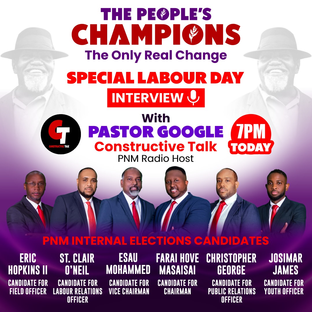peopleChampsTT's tweet image. 📷 SPECIAL LABOUR DAY INTERVIEW – TONIGHT!
The People’s Champions are stepping up and speaking out!
#ThePeoplesChampions #LabourDay2025 #ConstructiveTalk #PNMInternalElections #VoteJune22nd #LeadershipThatServes #TheOnlyRealChange