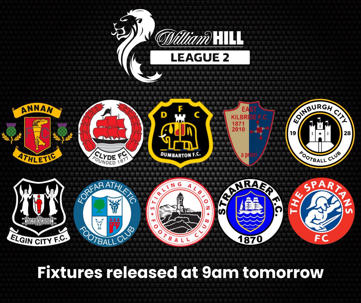 Elgin City F.C. (@elgincityfc) on Twitter photo ๐ฆ๐ฃ๐๐ ๐๐ฒ๐ฎ๐ด๐๐ฒ ๐ง๐๐ผ ๐๐ถ๐
๐๐๐ฟ๐ฒ ๐ฅ๐ฒ๐น๐ฒ๐ฎ๐๐ฒ
Tomorrow morning at 9am the fixtures will be released for the upcoming William Hill League Two season
What is the first fixture you look for?
Opening day game? Festive fixture? Last match? Match nearest your birthday? ๐ฆ๐ฃ๐๐ ๐๐ฒ๐ฎ๐ด๐๐ฒ ๐ง๐๐ผ ๐๐ถ๐
๐๐๐ฟ๐ฒ ๐ฅ๐ฒ๐น๐ฒ๐ฎ๐๐ฒ
Tomorrow morning at 9am the fixtures will be released for the upcoming William Hill League Two season
What is the first fixture you look for?
Opening day game? Festive fixture? Last match? Match nearest your birthday?