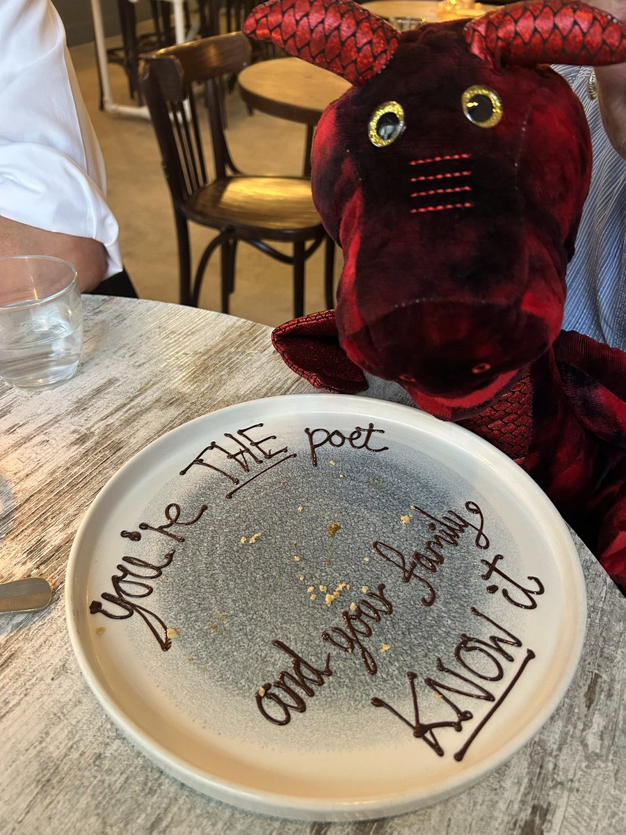 Luckily got to have pudding before dragon could get to it! Ready for CLIPPA tomorrow <a href="/clpe1/">CLPE</a> <a href="/OtterBarryBooks/">Otter-Barry Books</a>