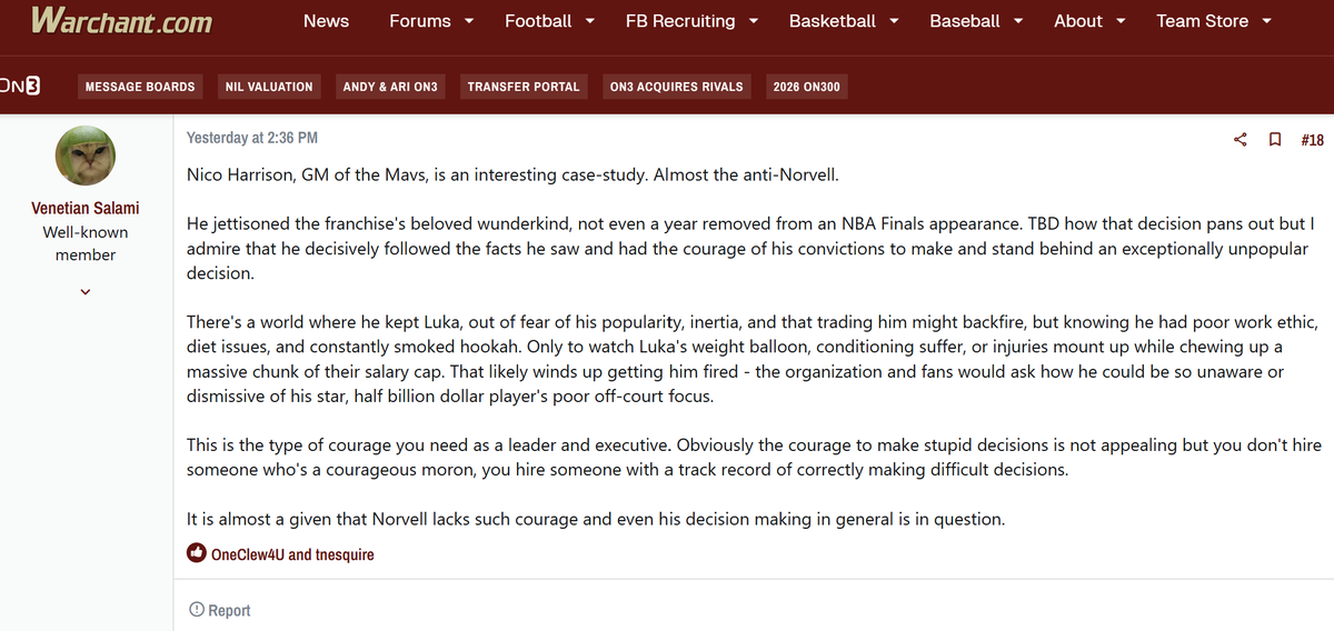BoardGeniuses's tweet photo. #FloridaState needs someone like Nico Harrison running the show. https://t.co/MnIQfdrHvl