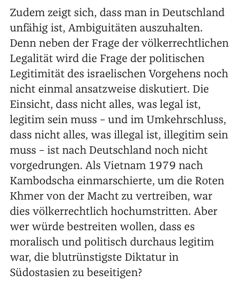 Sebastian Eberle (@eberlesebastian) on Twitter photo „Breite Teile der deutschen außenpolitischen Elite sind noch immer nicht weltpolitikfähig. Sie verharren in einem miefigen selbstreferenziellen Provinzialismus, dem es um deutsche Identität und deutsche Prinzipien geht“.
So ist es. Exzellenter Essay von <a href="/CarloMasala1/">Carlo "Realism, Gedankenfetzen and Rants" Masala</a>. „Breite Teile der deutschen außenpolitischen Elite sind noch immer nicht weltpolitikfähig. Sie verharren in einem miefigen selbstreferenziellen Provinzialismus, dem es um deutsche Identität und deutsche Prinzipien geht“.
So ist es. Exzellenter Essay von <a href="/CarloMasala1/">Carlo "Realism, Gedankenfetzen and Rants" Masala</a>.