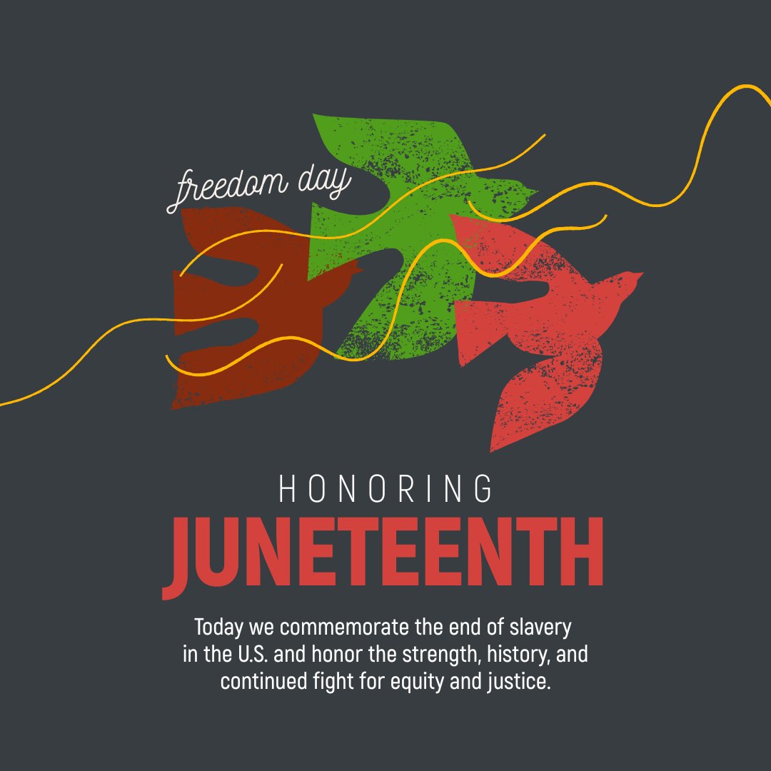 Juneteenth is more than a historic milestone... It’s a call to remember, reflect, and rise. We honor the resilience, strength, and enduring contributions of the Black community today and every day.
#Juneteenth #FreedomDay #CelebrateBlackVoices