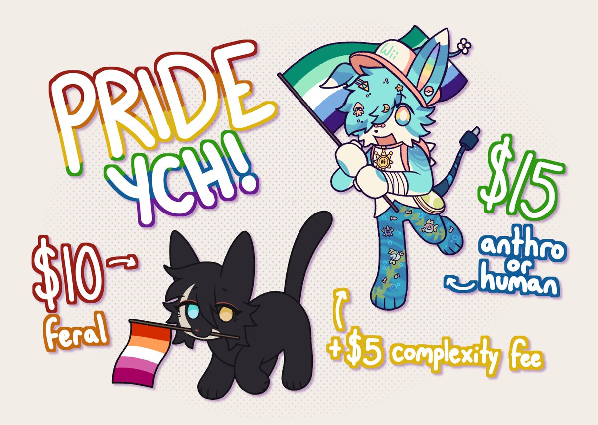 pride ych! 🌈🏳️‍🌈 link to order in replies! ⬇️
#ych #prideych