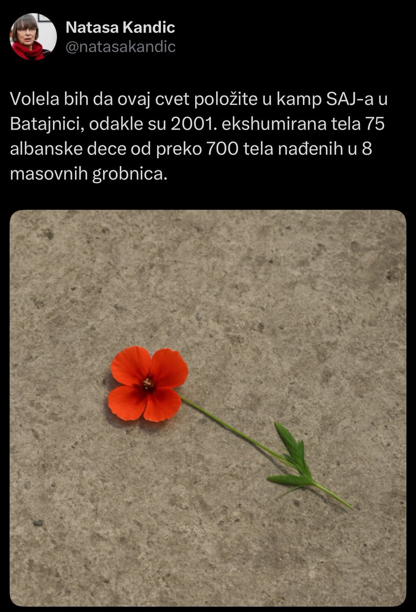 This defender of k*11ed #Albanian 🇦🇱civilians (+children) has a problem that Nataša Kandić wants #Serbs to lay a flower at the SAJ camp in #Batajnica #Serbia 🇷🇸 , from where, in 2001, 700 bodies (including many children) were found. He calls them terr*… Don’t they fear God?