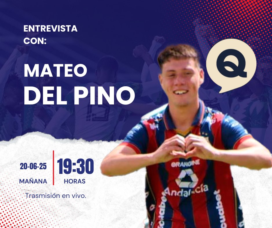 UIOdeCorazon's tweet photo. Mañana tendremos de invitado a Mateo del Pino donde conoceremos más sobre este gran refuerzo argentino. ¿Quiéres decirle algo en vivo y en directo? Acompáñanos mañana por nuestro canal: https://t.co/zp64rSVjYY Los esperamos. @freddypasquelm @SDQuito_Oficial https://t.co/WheGH99Qcb