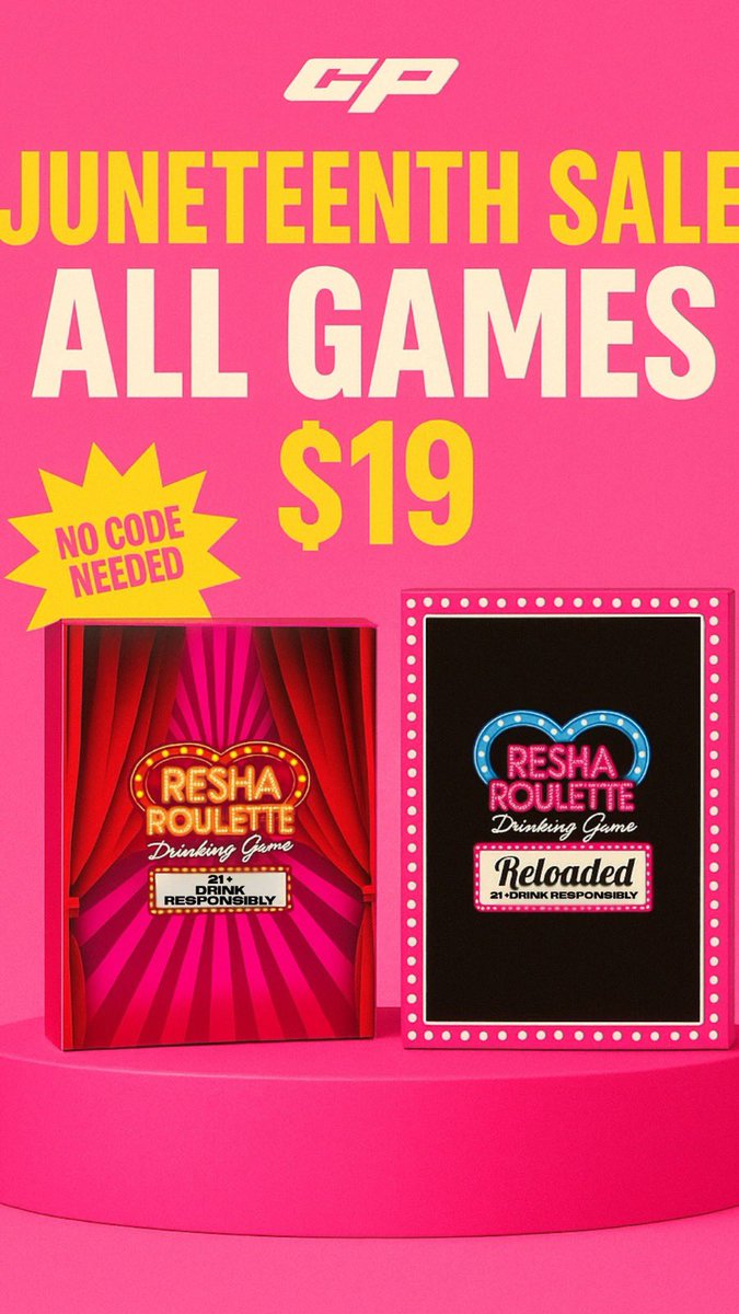 CareshaPlease's tweet image. Happy Juneteenth CP Family!🤎 Enjoy $19.00 Games to celebrate US!😮‍💨✊🏽 careshaplease.com #CareshaPlease #ReshaRoulette #ReshaRouletteRELOADED