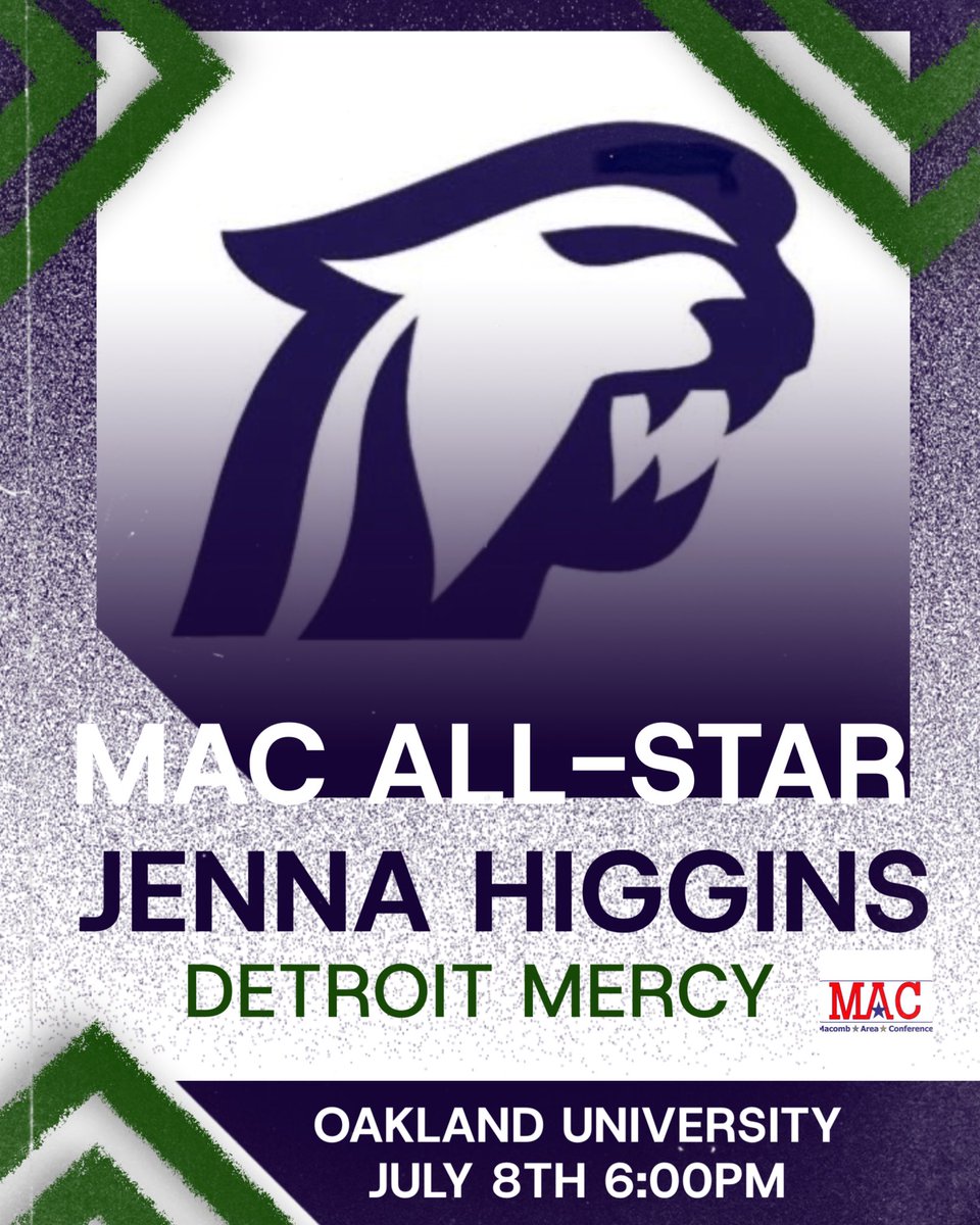 <a href="/DakotaVsoftball/">Dakota Varsity Softball</a> will send All-State OF and <a href="/detroittitans/">Detroit Mercy Titans</a> commit Jenna Higgins to represent the MAC in the MAC/OAA All-Star game at Oakland University on July 8th!  Congrats Jenna