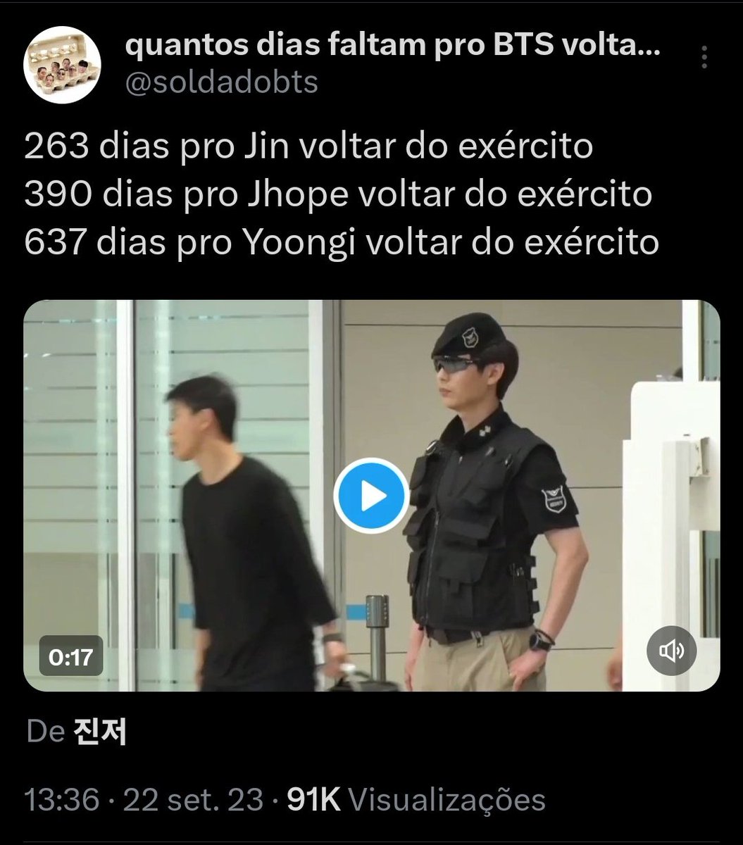 quantos dias faltam pro BTS voltar do exército ? tweet media