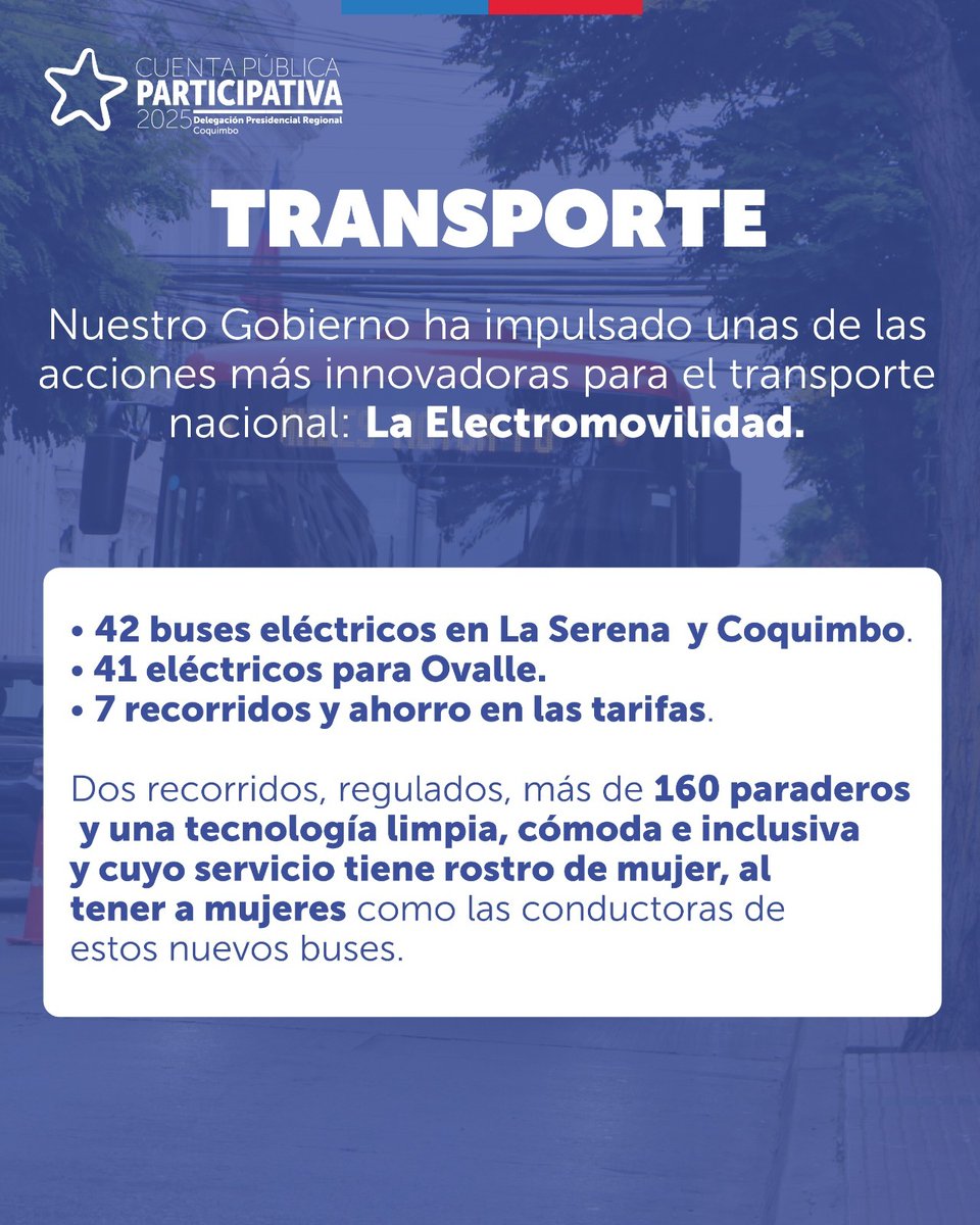 Con el #Transporte regulado en #Coquimbo #LaSerena avanzamos hacia un sistema más accesible, con mayores horarios y recorridos.
Modernización que pronto llegará a #Ovalle para tener una mejor región de la que recibimos
#CuentaPúblicaDPRCoquimbo