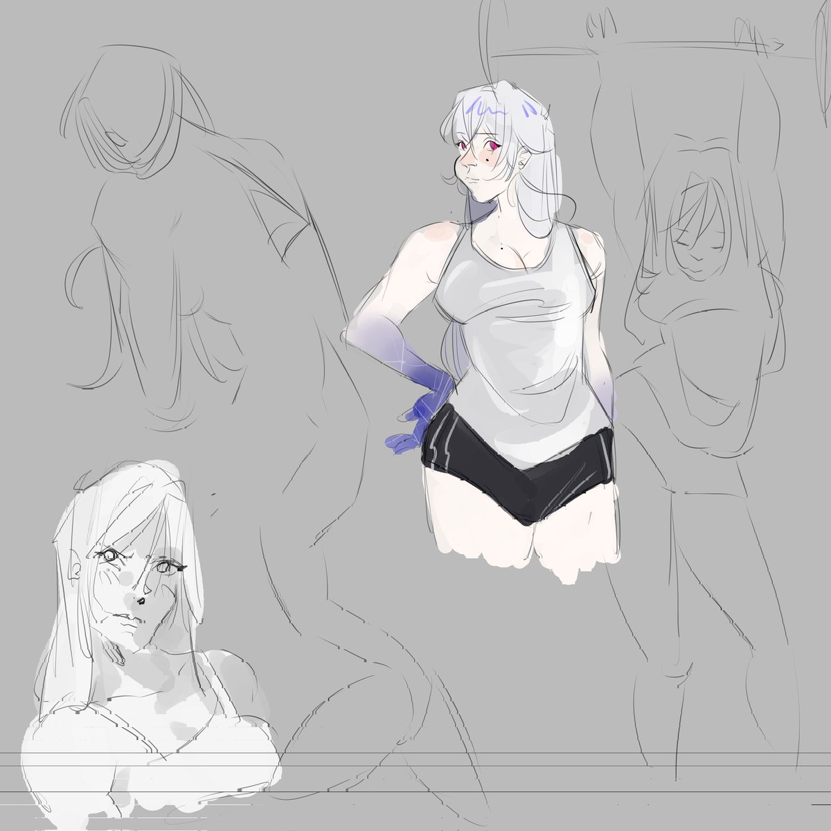 MishaMishaVy's tweet image. Some warm ups wirh #skirk #genshinimpact
