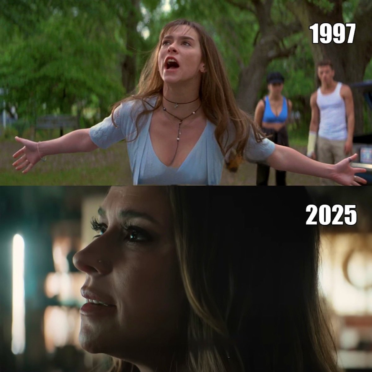 Julie James returns with the iconic line from the first film. She really nails it.

#IKnowWhatYouDidLastSummer