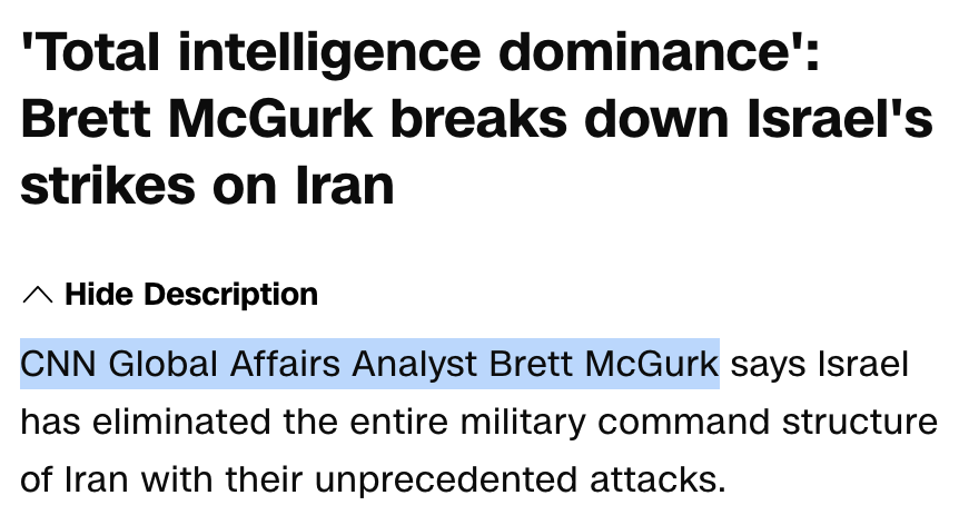 CNN has apparently hired Brett McGurk to be a "global affairs analyst," which means they're not just giving one of DC's most destructive warmongers constant opportunities to strut his stuff—they're *paying* him to do it