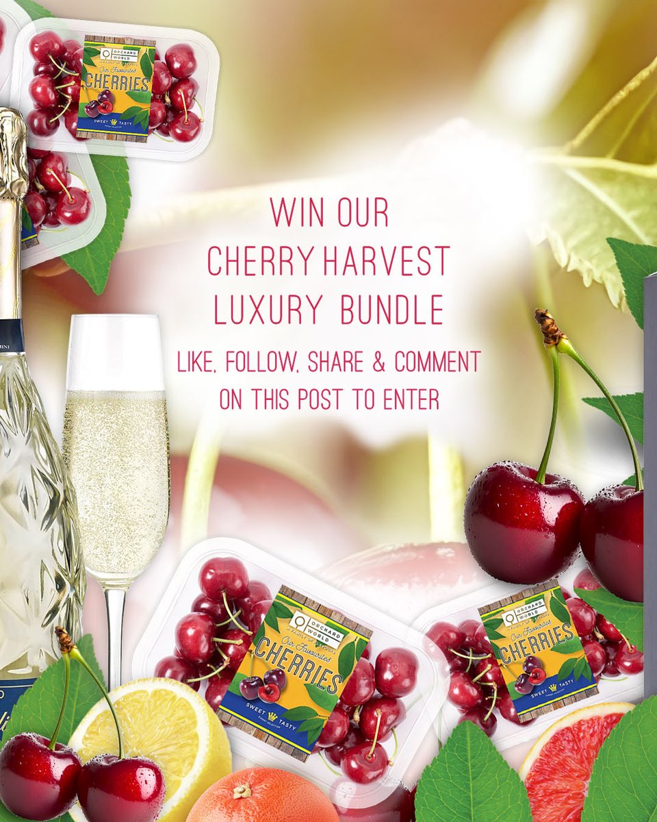 OrchardWorld_'s tweet image. Celebrate this joyous part of the season with us – fresh Cherries are the best!
1 x OrchardWorld Family Pack Cherries 700g
1 x OrchardWorld Extra Large Cherries 250g
1 x OrchardWorld Mixed Citrus box
1 x OrchardWorld Tote Bag
1 x 50cl Ellers Farm Cherry Liqueur
1 x Thornton and…