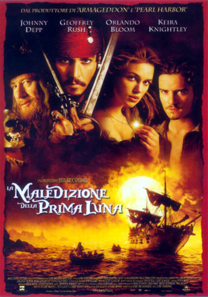 LocaliseLibrary's tweet image. When the first "Pirates of the Caribbean" film was released in Italy, it was presented as La Maledizione della Prima Luna. This is also reflected on the original localization. However, on later releases, the franchise title was added, and the localization was redone.