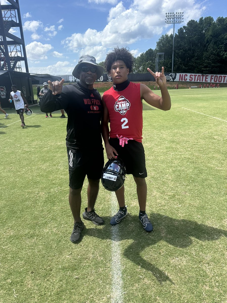kai_sain6's tweet image. Had a great camp today at nc state
thank you so much @PackFootball @StateCoachD @BMitchellNCS @CoachCwarren