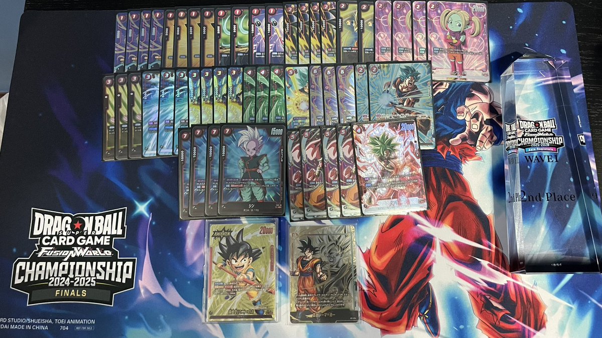 ドラゴンボール フュージョンワールド チャンピオンシップ2025-2026 Wave1 🇸🇬 

Deck: DA 悟空 🔴
Rd1: あの世 天使 🔵 ✅
Rd2: あの世 天使 🔵 ✅ 
Rd3: ブウ 🟡 ❌ 
Rd4: 人造 17号 🟢✅
Rd5: ブウ 🟡✅
Rd6: あの世 天使 🔵🤝
Top4: ブウ 🟡 ✅ 
Top2: あの世 天使 🔵 ❌ 

#フュージョンワールド
