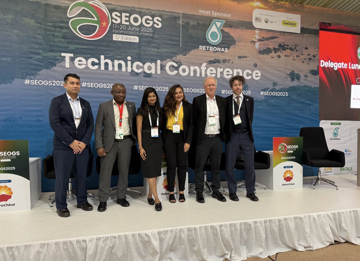 Hamish Macintyre, director, Deepwater Exploration, moderated the Upstream Exploration B: Deepwater technical session at SEOGS.
 
The panel discussed the expansion of exploration offshore Suriname, including recognition of the deepwater discovery in Block 58 by APA.