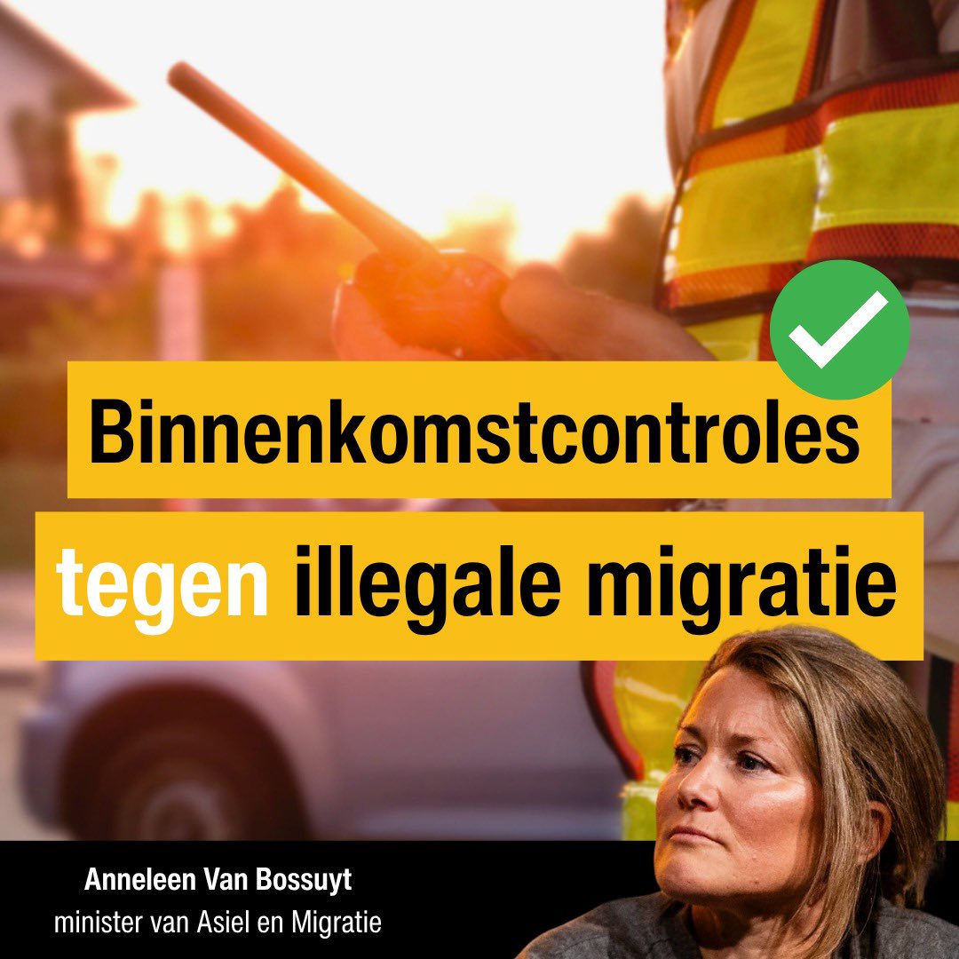 anneleen_vb's tweet image. ✅ Tijd voor binnenkomstcontroles. België mag geen magneet zijn voor wie elders wordt tegengehouden. Onze boodschap is helder: België zal illegale migratie en asielshoppen niet meer tolereren.