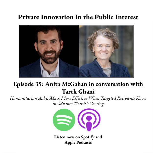 The Burnes Center For Social Change (@burnescenter) on Twitter photo 📢 New from Private Innovation in the Public Interest with @AnitaMcGahan!
🎙️ Ep 34: Devin Stein of <a href="/UofAlabama/">The University of Alabama</a> on wildfire mapping
🎙️ Ep 35: Tarek Ghani of <a href="/WashU/">WashU</a> on mobile money & conflict
🎧 Listen now:
Spotify: open.spotify.com/show/3eQJntTw2…
Apple: podcasts.apple.com/us/podcast/pri… 📢 New from Private Innovation in the Public Interest with @AnitaMcGahan!
🎙️ Ep 34: Devin Stein of <a href="/UofAlabama/">The University of Alabama</a> on wildfire mapping
🎙️ Ep 35: Tarek Ghani of <a href="/WashU/">WashU</a> on mobile money & conflict
🎧 Listen now:
Spotify: open.spotify.com/show/3eQJntTw2…
Apple: podcasts.apple.com/us/podcast/pri…