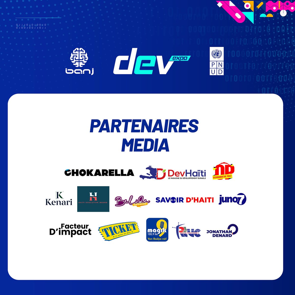 #DevHaiti est fier de participer à #DevExpo2025 en tant que structure médiatique et exposant. Venez à notre rencontre et découvrez notre engagement envers l’#InnovationAyiti ! <a href="/banjHT/">Banj</a>