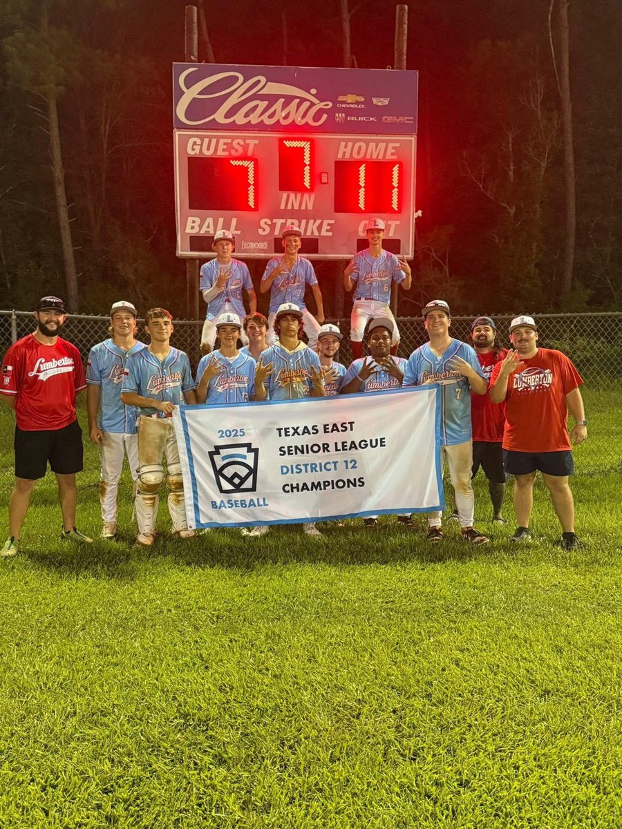 Congratulations to our local Little League Baseball Senior Champions!

District 32: Vidor
District 12: Lumberton