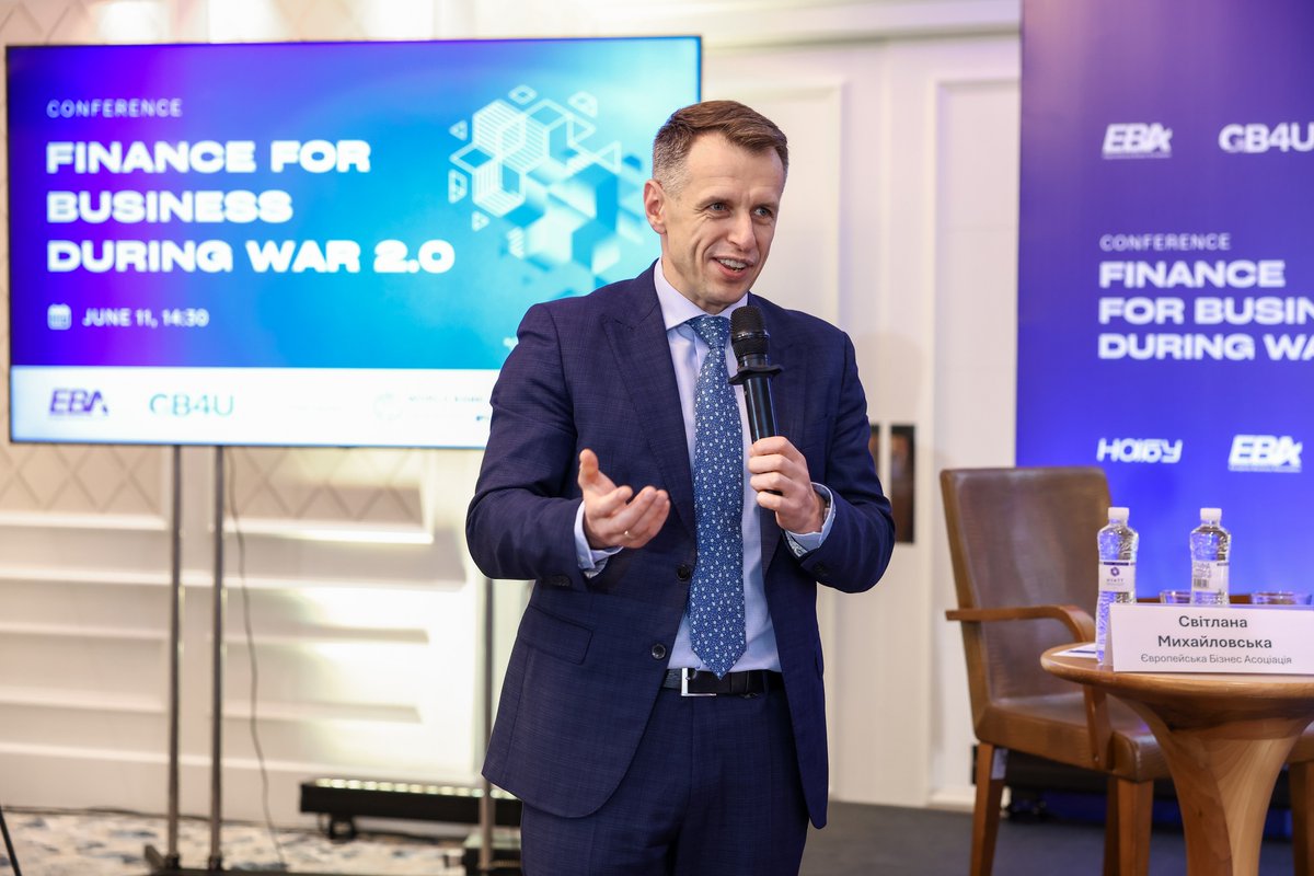 The European Business Association - EBA (@eba_ukraine) on Twitter photo 📅 On June 11, the “Finance for Business During the War 2.0” conference took place, co-hosted by <a href="/EBA_Ukraine/">The European Business Association - EBA</a> & the Independent Association of Banks of Ukraine. Discussions focused on access to finance, war risk insurance, export support & recovery tools.
More info: 📅 On June 11, the “Finance for Business During the War 2.0” conference took place, co-hosted by <a href="/EBA_Ukraine/">The European Business Association - EBA</a> & the Independent Association of Banks of Ukraine. Discussions focused on access to finance, war risk insurance, export support & recovery tools.
More info: