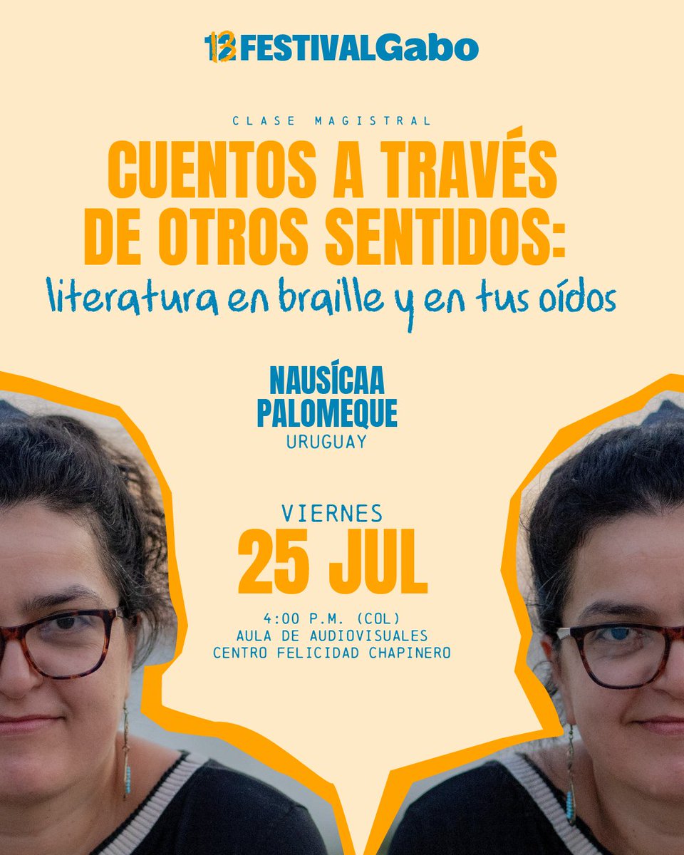 Festival Gabo (@festivalgabo) on Twitter photo 3️⃣ Cuentos a través de otros sentidos: Literatura en braille y en tus oídos
📅 Viernes 25 de julio – 4:00 p. m.
¿Cómo crear narrativas verdaderamente inclusivas? Nausícaa Palomeque (<a href="/__nausicaa/">Nausícaa Palomeque</a>) nos comparte su experiencia con el proyecto #8quecuentan, donde el braille y el 3️⃣ Cuentos a través de otros sentidos: Literatura en braille y en tus oídos
📅 Viernes 25 de julio – 4:00 p. m.
¿Cómo crear narrativas verdaderamente inclusivas? Nausícaa Palomeque (<a href="/__nausicaa/">Nausícaa Palomeque</a>) nos comparte su experiencia con el proyecto #8quecuentan, donde el braille y el