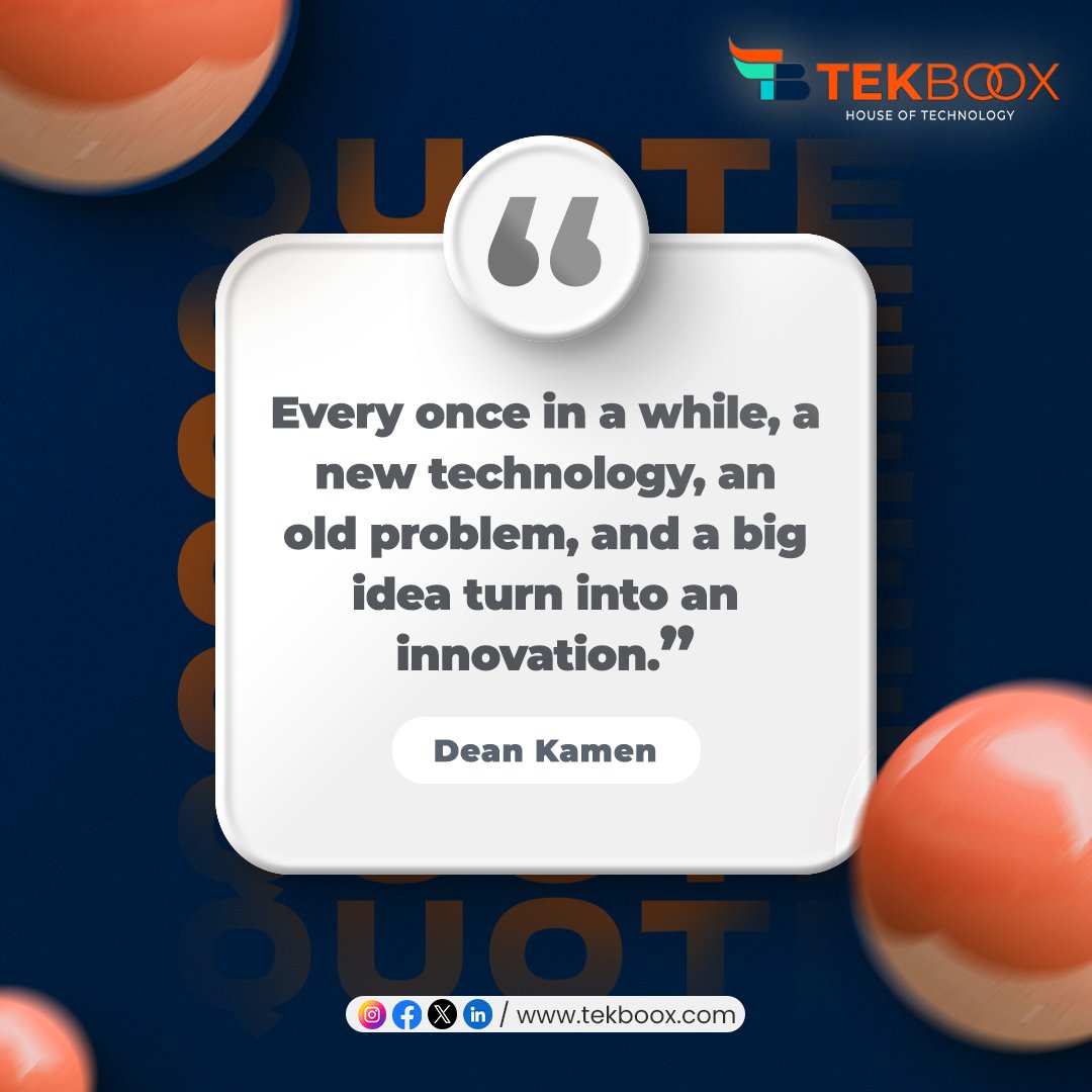 tekboox's tweet image. Innovation doesn’t happen by accident—it’s the collision of new tech, timeless challenges, and bold ideas.

TEKBOOX, believe in crafting technology that transforms problems into possibilities.

#InnovationInTech #FutureOfTechnology #TechTransformation #DigitalInnovation #Tekboox