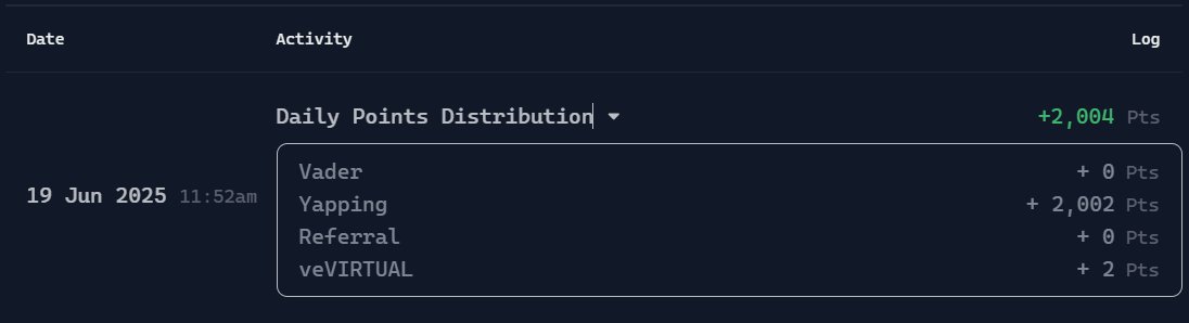 After yapping aboutn <a href="/useBackroom/">Backroom</a> and earning $ROOM through <a href="/virtuals_io/">Virtuals Protocol</a>’s Virtual Keep and yaps
I’ve bagged some $ROOM and would be staking it...

But with a 6-week cliff, what really matters is the price after the claim period. 
That’s why now’s the time to dig deeper into the