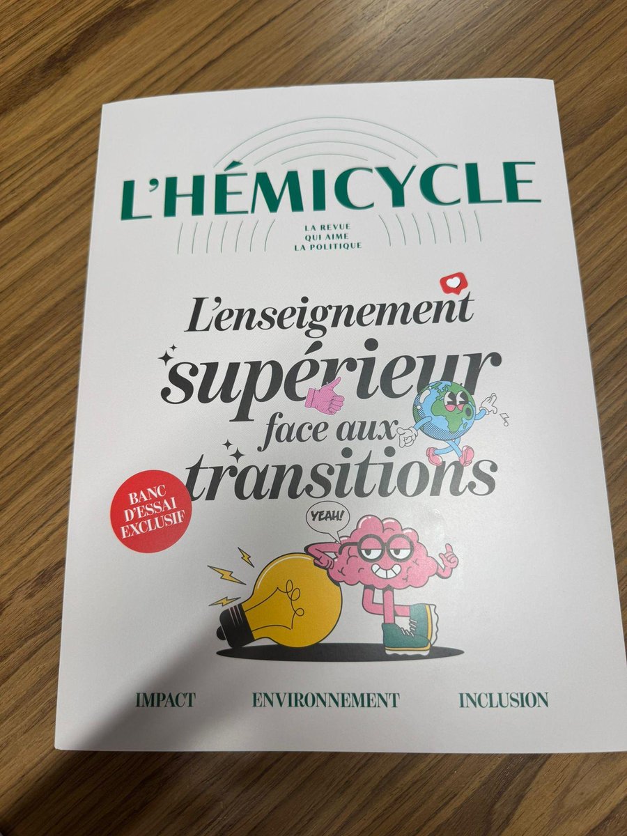 Gilbert Azoulay (@gilbertazoulay) on Twitter photo Le dernier n° de <a href="/lhemicycle/">L'Hémicycle</a>, avec un cahier sur le supérieur et la transition environnementale. L’occasion de découvrir comment nos futures élites se préparent à prendre les commandes pour une trajectoire positive. <a href="/ConferenceDesGE/">Conférence des grandes écoles</a> <a href="/SKEMA_BS/">SKEMA Business School</a> <a href="/centralesupelec/">CentraleSupélec</a> <a href="/ESSCA_Ecole/">ESSCA</a> Le dernier n° de <a href="/lhemicycle/">L'Hémicycle</a>, avec un cahier sur le supérieur et la transition environnementale. L’occasion de découvrir comment nos futures élites se préparent à prendre les commandes pour une trajectoire positive. <a href="/ConferenceDesGE/">Conférence des grandes écoles</a> <a href="/SKEMA_BS/">SKEMA Business School</a> <a href="/centralesupelec/">CentraleSupélec</a> <a href="/ESSCA_Ecole/">ESSCA</a>