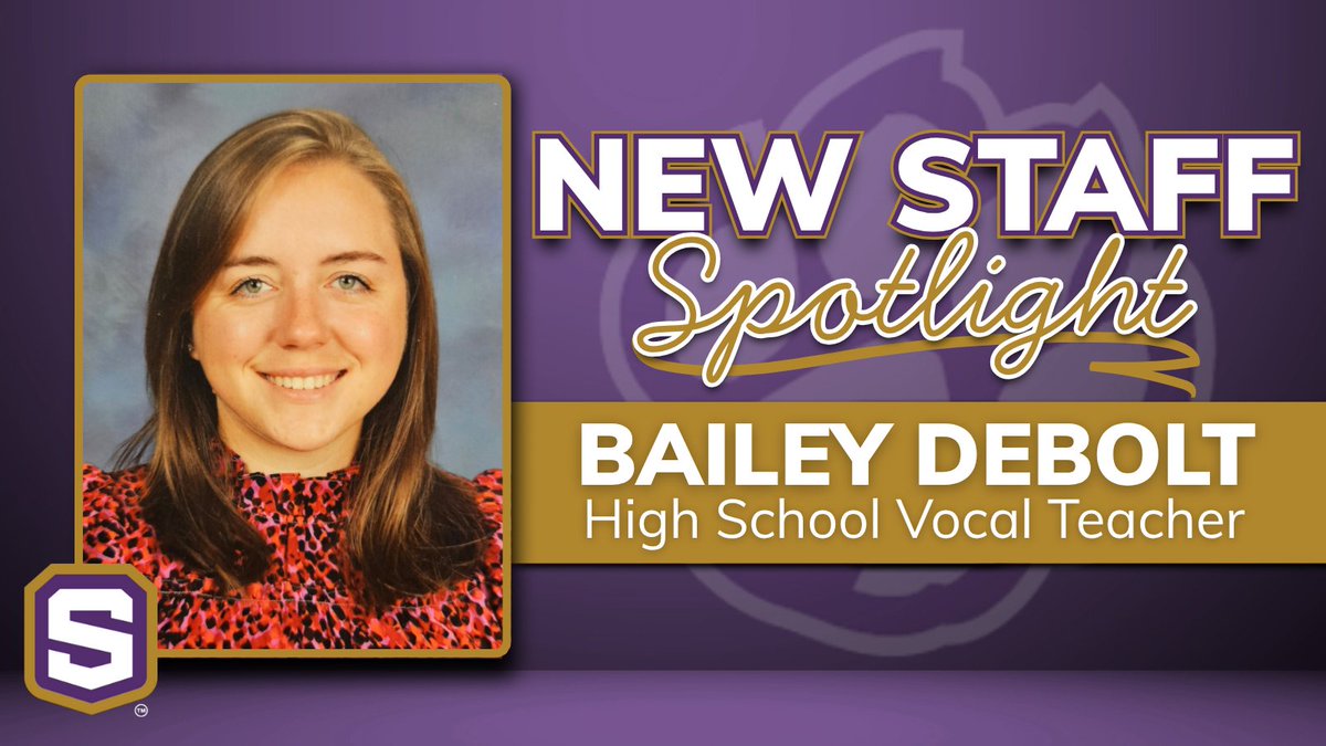 Meet Bailey DeBolt, our new high school vocal teacher! 🎶

Bailey is looking forward to working with her students and teaching in the same building as her husband.

Welcome to Spencer! 🐅