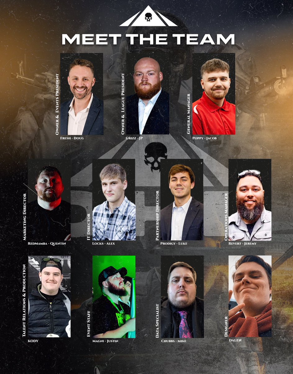 Meet the OHL staff 👇

⛰️ Owner &amp; Events President <a href="/omitdoug/">Doug</a> 
⛰️ Owner &amp; League President <a href="/omitgrizz/">JP</a> 
⛰️ GM <a href="/PoppyyXLIV/">Poppyy</a> 
⛰️ Marketing Director <a href="/RedMamba_/">RedMamba</a> 
⛰️ IT Director <a href="/ayeelocks/">Locks</a> 
⛰️ Partnership Director <a href="/ProdiigyLP/">Prodiigy</a> 
⛰️ Operations Manager <a href="/The_real_ReVeRT/">Yeah Its ReVeRT</a> 

⬇️⬇️⬇️