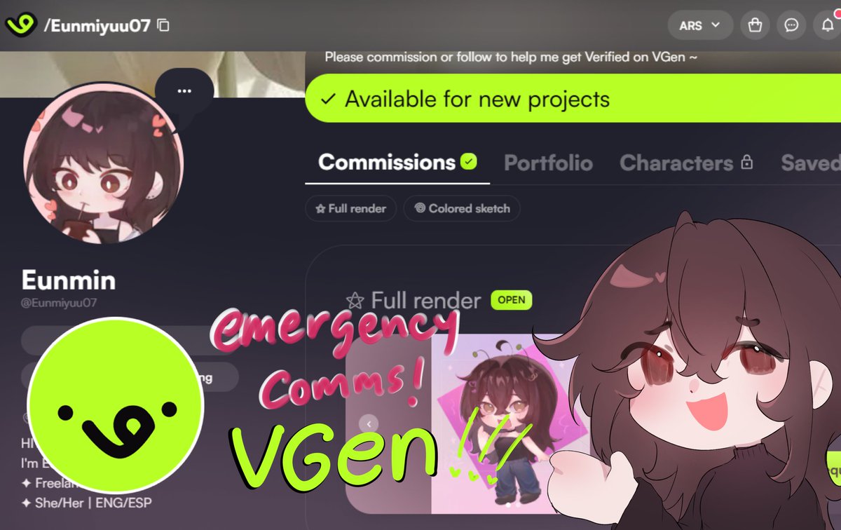 Eunmi ^ • ﻌ • ^ฅ 🌷 (@eunmibuba07) on Twitter photo Hi! I've opened some emergency commissions to cover my studies and some family expenses. T.T.
If you're interested, you can order directly from there. If you can't buy, sharing is already a huge help. <3
🔗 vgen.co/Eunmiyuu07
<a href="/_VGen_/">VGen ✨ comms made easy</a> #VGenComm #VGenOpen #emergencycomms Hi! I've opened some emergency commissions to cover my studies and some family expenses. T.T.
If you're interested, you can order directly from there. If you can't buy, sharing is already a huge help. <3
🔗 vgen.co/Eunmiyuu07
<a href="/_VGen_/">VGen ✨ comms made easy</a> #VGenComm #VGenOpen #emergencycomms