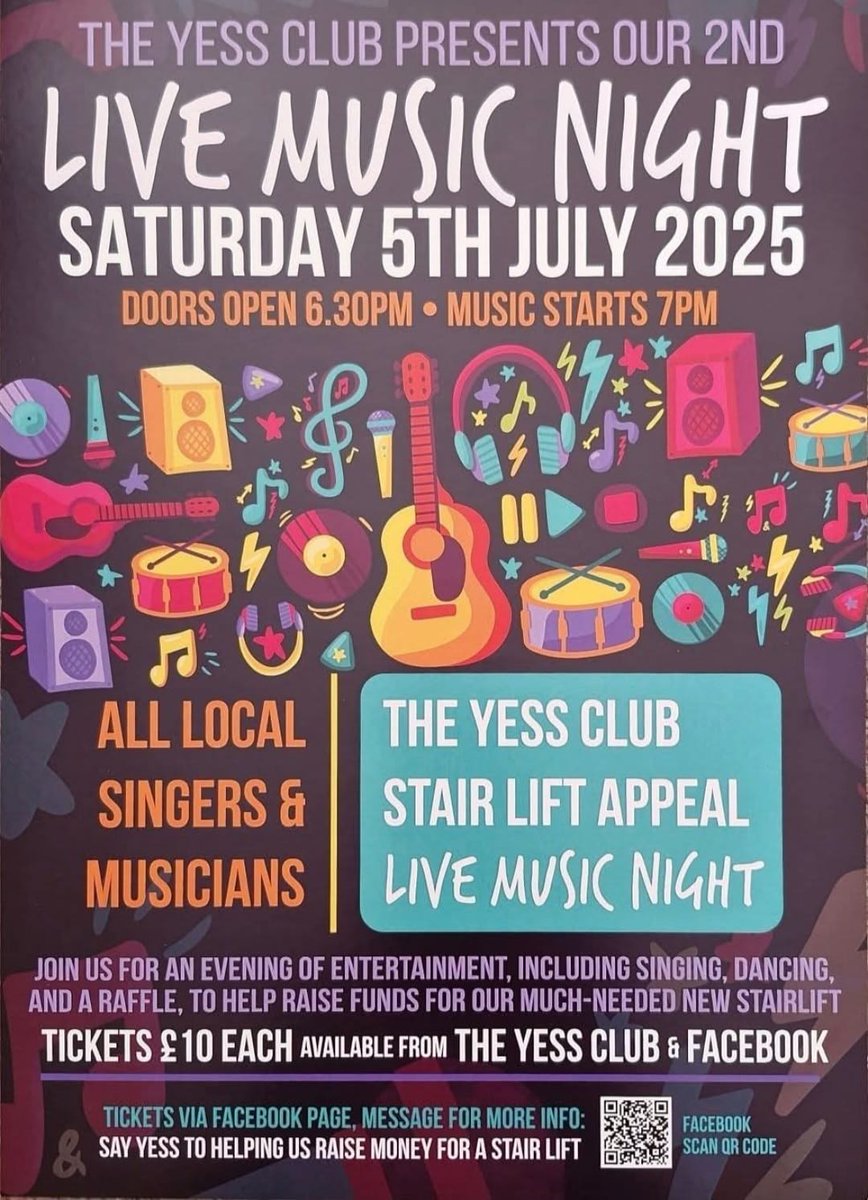 We are nearly at our target to install a much needed stairlift at the YESS Club.

Please come and support us at our Live Music Night 

PM for tickets

#yeovil 

Any re-tweets appreciated!