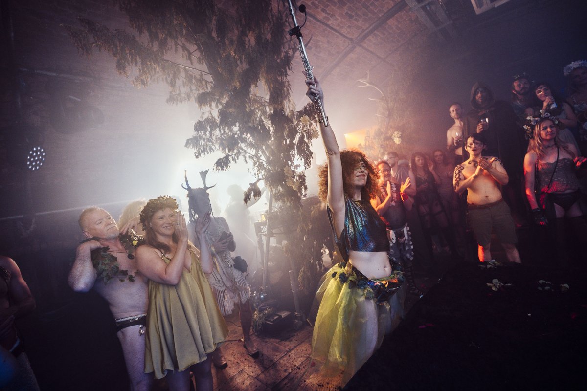 with flute in the Dark Forest at 3am by Anastasia Mizgireva anastasiaflute.com