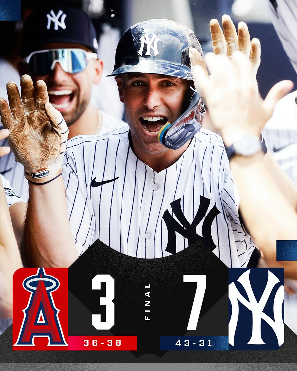 MLB (@mlb) on Twitter photo The <a href="/Yankees/">New York Yankees</a> snap their losing streak and take the final game against the Angels. The <a href="/Yankees/">New York Yankees</a> snap their losing streak and take the final game against the Angels.