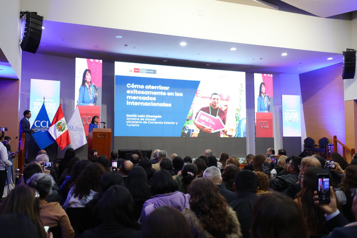 🚀 En 2024, casi 6 800 mipymes peruanas exportaron al mundo, generando US$ 3 300 millones. Estas representan el 71 % de las empresas exportadoras del país, pero concentran solo el 5 % del valor total exportado, señaló Desilú León, ministra de Comercio Exterior y Turismo.