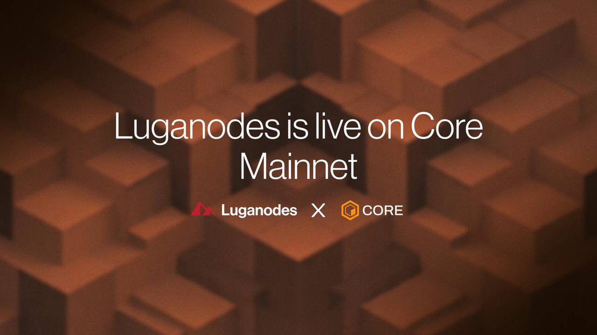 📣 <a href="/Luganodes/">Luganodes</a> is officially LIVE on <a href="/Coredao_Org/">Core DAO 🔶</a> Mainnet!

🌉 Bringing scalable, EVM-compatible smart contracts secured by Bitcoin's power. As the Proof-of-Stake layer for the world’s largest crypto asset, CoreDAO unlocks new utility for Bitcoin holders and builders.

#BRC20NEWS