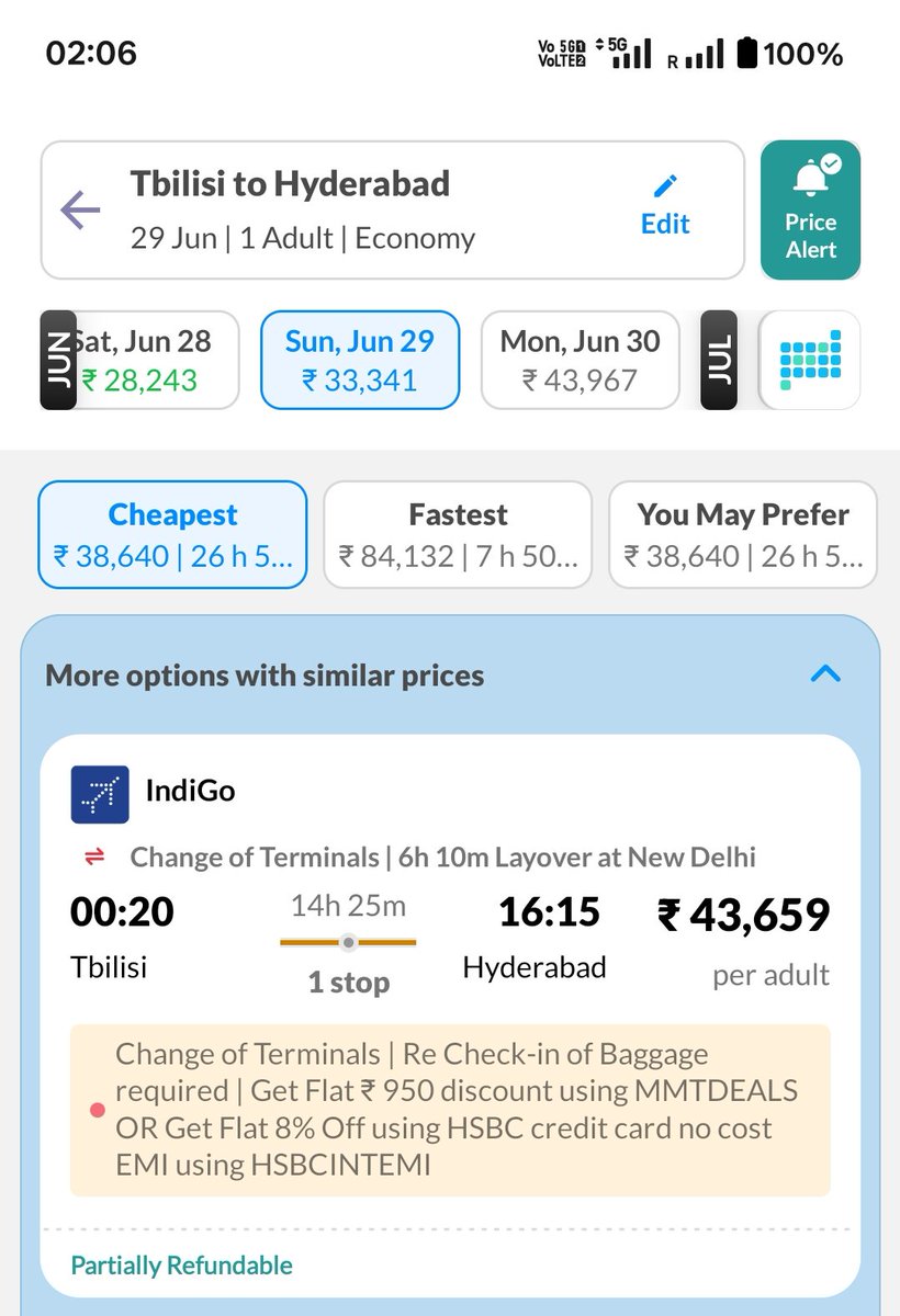 ManojDevender's tweet photo. @IndiGo6E The same flight is still available to book on booking platforms (at a higher price), which showed status as cancelled and forced me to cancel the booking (that too after multiple retries &amp; errors) https://t.co/svryhTqr1L