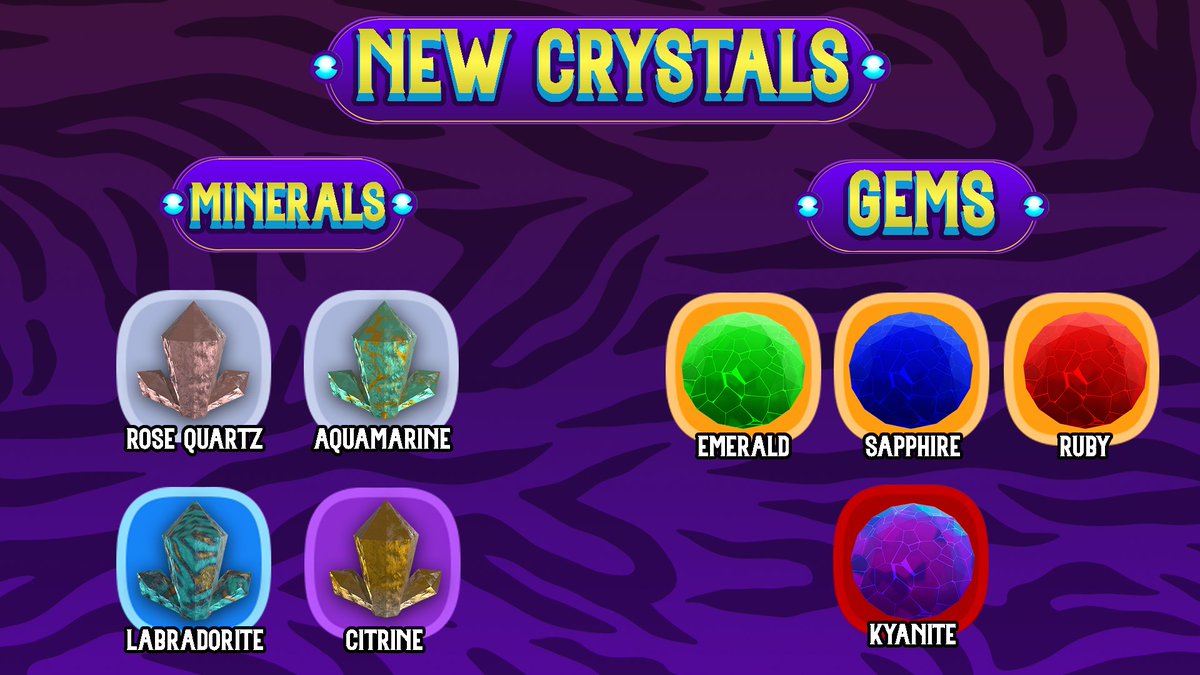 We've got new crystals in our Big Beta Update today! Introducing a new variant for Legendary/Mythic crystals: Gems! 💎

Jump in and see if you're lucky enough to unlock these brand new crystals! 
#ROBLOX #RobloxDev #MargosCrystals

Link: roblox.com/games/95606177…