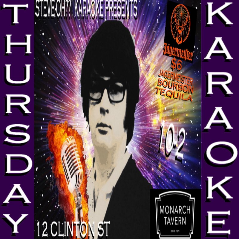 savage7's tweet photo. ThursdayThursdayThursday!!!
Monarch Thursday Karaoke IS IN HARMONY!!!
COME EARLY!!!
$6 Tequila/Bourbon/Jaager
is yur reward!!!
12 Clinton St. 10-2
#steveokaraoke #monarchkaraoke #jagermeister #jagerkaraoke #thursdaykaraoke #torontokaraoke #karaoketoronto

https://t.co/K1b87kB0AK https://t.co/yDoDAT8woy