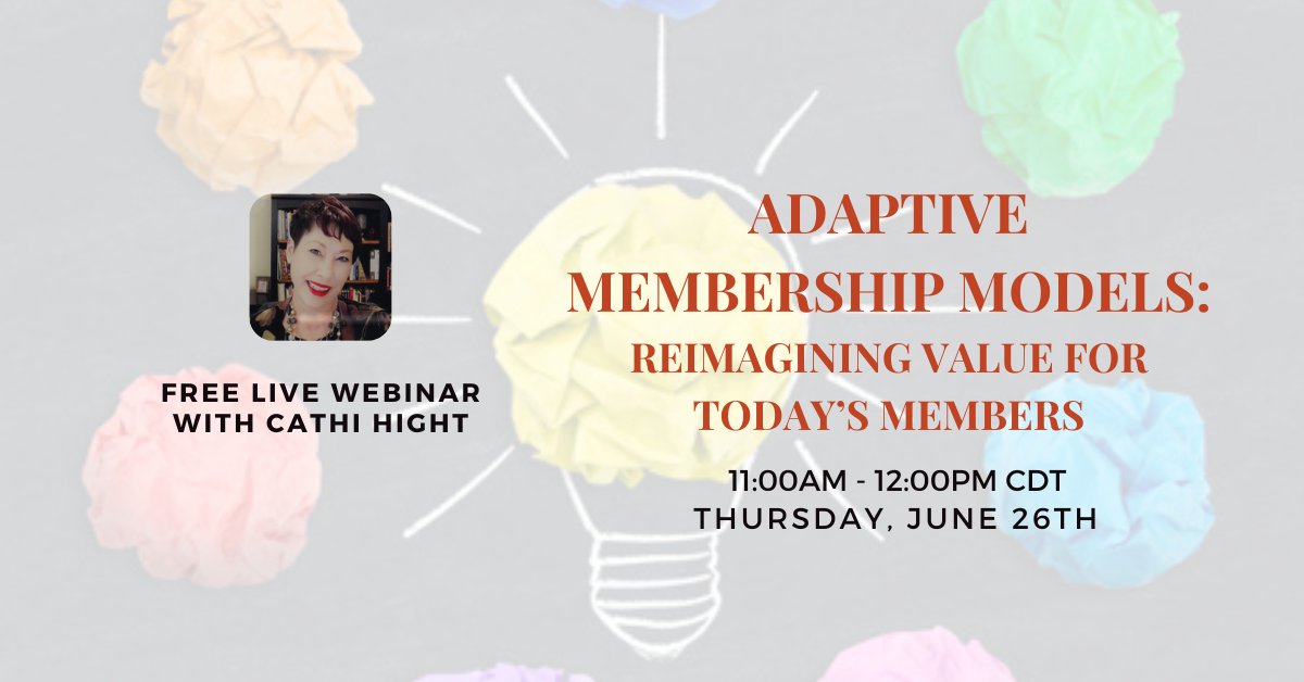Are you ready to reimagine your membership model?

Join us for "Adaptive Membership Models: Reimagining Value for Today’s Members" as we discuss ways to evolve your membership model to become more member-centric, responsive, and future-ready.

hightperformance.com/adaptive-membe…
