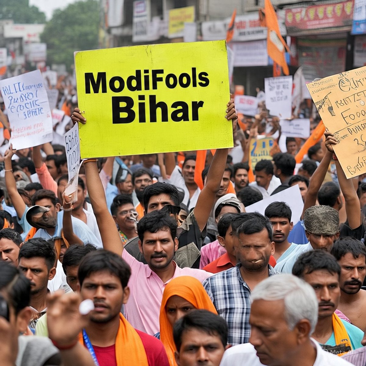 BiharKaVoice's tweet image. बिहार की जनता #ModiFoolsBihar क्‍यों ट्रेंड कर रही है ?

क्योंकि 11 साल में मोदी जी ने बिहार को बहुत वादे तो किए, लेकिन ज़मीन पर कुछ भी बड़ा काम नहीं दिखा।

देखिए, अब तक क्या नहीं हुआ 👇

1. एक भी एक्सप्रेसवे पूरा नहीं हुआ।

2. एक भी डिफेंस कॉरिडोर बिहार को नहीं मिला।

3. एक भी
