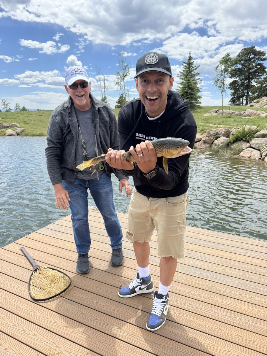 In Wyoming with some friends. Went fishing for the first time. Caught a tiger trout! What a feeling!
