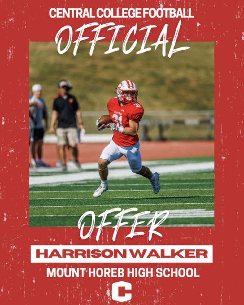 Harrison Walker - 2026 (@walker_harry25) on Twitter photo After a great camp at <a href="/UWRFFootball/">Falcon Football</a> and conversation with <a href="/CoachTimLydon/">Tim Lydon</a> I’m very thankful to revive my 8th offer from <a href="/CentralDutchFB/">Central Football</a> Thank you for this opportunity!
<a href="/mac4fb/">Jeff McMartin</a> <a href="/BarnevldHoreb/">MHB Football</a> <a href="/coachsaint25/">Bret St Arnauld</a> <a href="/Matt_Goff13/">Coach Goff</a> <a href="/MJ_NFLDraft/">Mark Johnson</a> <a href="/AllenTrieu/">Allen Trieu</a> After a great camp at <a href="/UWRFFootball/">Falcon Football</a> and conversation with <a href="/CoachTimLydon/">Tim Lydon</a> I’m very thankful to revive my 8th offer from <a href="/CentralDutchFB/">Central Football</a> Thank you for this opportunity!
<a href="/mac4fb/">Jeff McMartin</a> <a href="/BarnevldHoreb/">MHB Football</a> <a href="/coachsaint25/">Bret St Arnauld</a> <a href="/Matt_Goff13/">Coach Goff</a> <a href="/MJ_NFLDraft/">Mark Johnson</a> <a href="/AllenTrieu/">Allen Trieu</a>