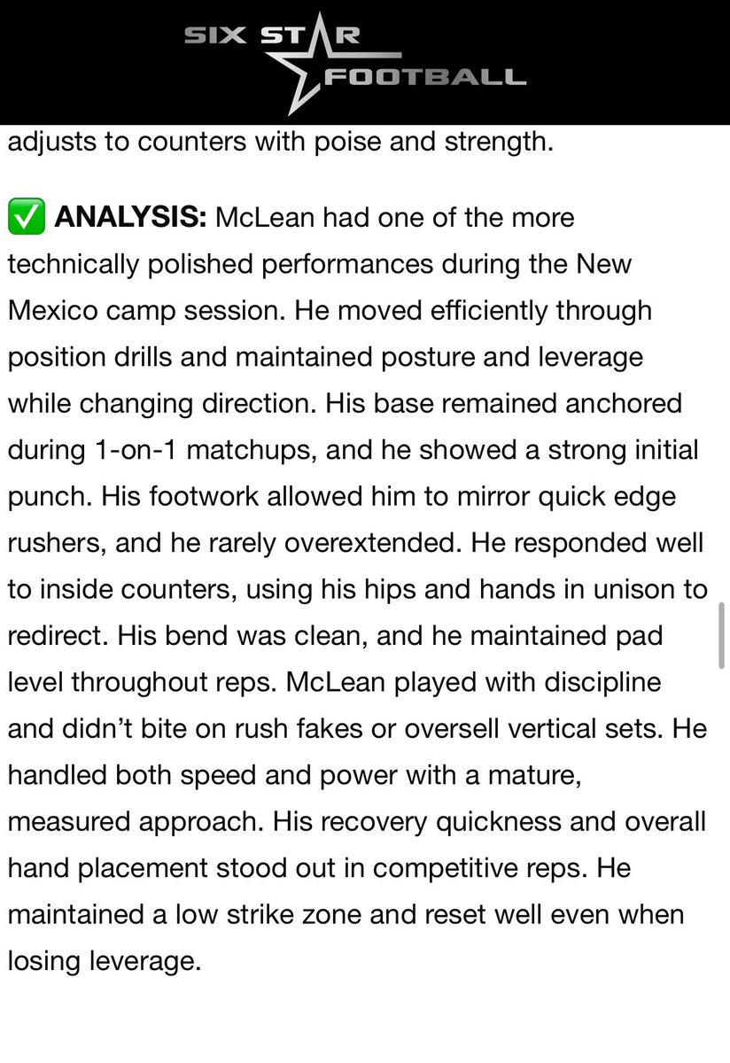 mclean_wes76's tweet image. Thank you @sixstarfootball for the write up after camp last weekend. Had fun competing!
@OronoCoach_Joe @Footballorono @Coach_CBooth @Coach_BerryFB @AaronHaigler @kuchinski8 @Coach_Bergy @CoachBangSDSU @CoachSmith59 @CoachJ_Walsh @coachricknelson @CoachHenning75 @CoachSchlichte