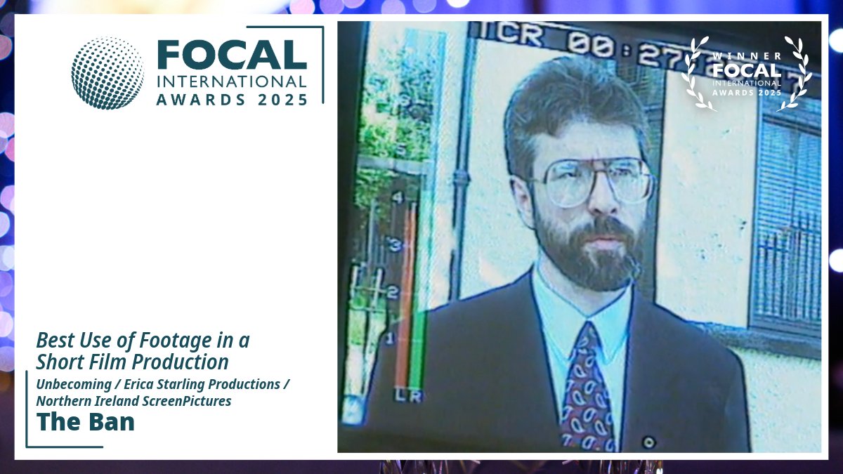 FOCALint's tweet image. Congratulations to the winner of the Best Use of Footage in a Short Film Production award!
🏆 The Ban 🏆
Unbecoming / Erica Starling Productions / Northern Ireland Screen
#FOCALAwards2025