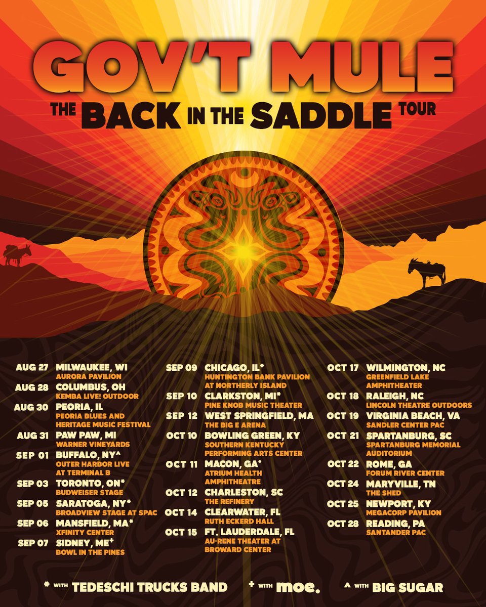 🚨 Tickets for The Back In The Saddle Tour On Sale Today at 10am local time!

The Back In The Saddle Tour hits 18 cities across the East Coast and Midwest from Aug 27–Oct 28, including Milwaukee, Columbus, Buffalo (w/ Big Sugar), Charleston, Fort Lauderdale, Raleigh, Virginia